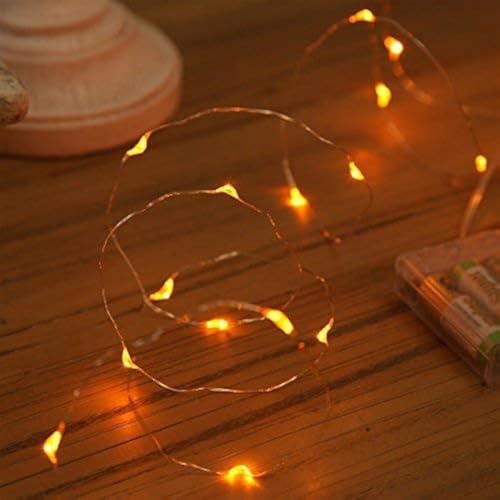 XINKAITE Waterproof LED Fairy String Lights - Starry DIY Decoration for Indoor & Outdoor Parties, Christmas, Holidays (10FT/3Meters, Orange) - color: Orange, size: 10ft