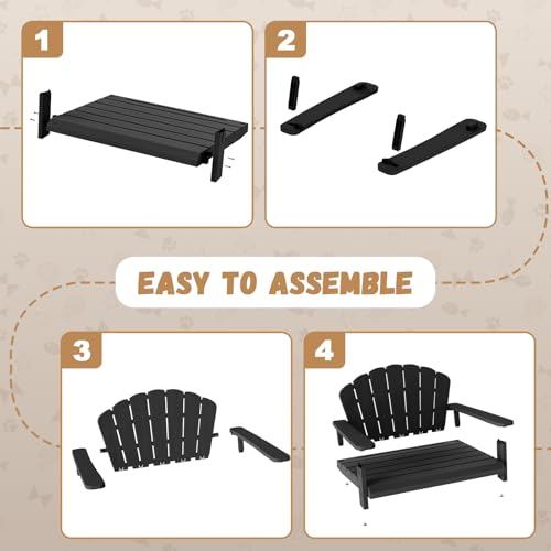 DRATO Dog Bed - Waterproof & Washable Pet Bed, Durable Resin Comfort Design, Easy to Assemble Indestructible Bed(Black,40.24 * 30.08 * 20.04) - color: Black