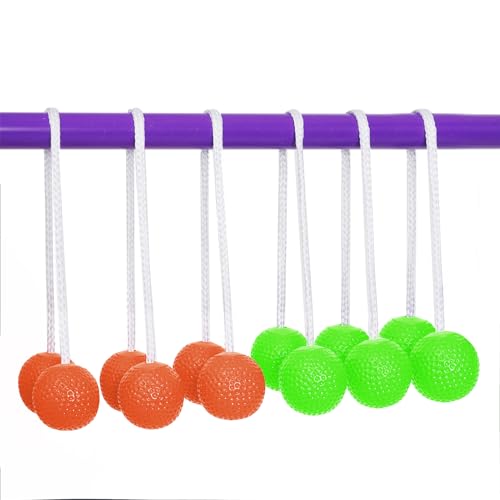 KH Ladderball Balls Set Replacement Balls Ladder Toss Game Balls Soft Golf Balls Safe for Kids(6 Pack) - color: Orange,green
