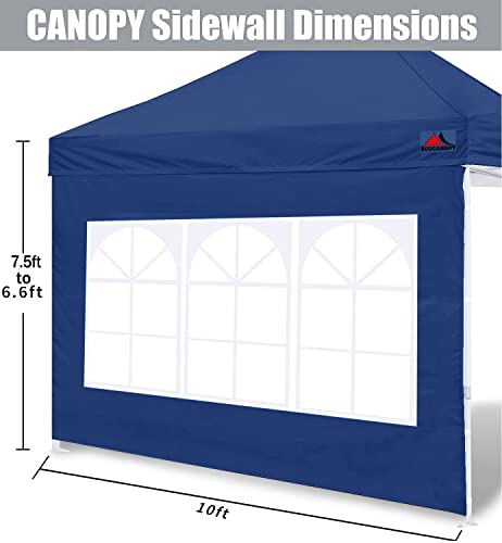 SCOCANOPY 2PCS SideWall for 10x10 Canopy Frame, Navy Blue - color: navy blue, size: 10X10