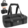 Insulated Casserole Carriers for Hot or Cold Food,Double Decker Casserole Dish Bag Carrying Case,Expandable Food Carrier Warmer Container Bag For Travel Picnic Cookouts.Fits 9"x13" Baking Dish - color: Double Black