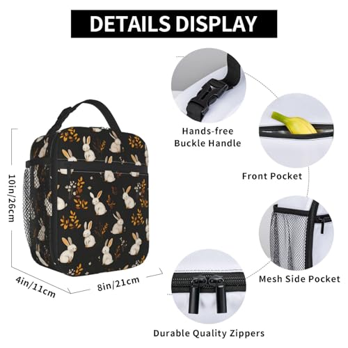 Bunny Lunch Box for Women Kids Girls Men Insulated Lunch Bag Lunchbox Adults Lunch Tote Bags Reusable Cooler for Work Office School Picnic Travel - color: Bunny01