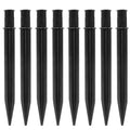 8pcs Plastic Ground Spikes Solar Torch Lights Stake Resistant Spikes Plug Replacement for Garden Lawn Light
