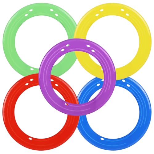 5 Pack Flying Disc for Adults, Flying Ring, Beach Backyard Sports Play Colorful Discs, Outdoor Tossing Game Gift