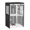 Catio Cover, 41" L x 35" W x 65.5" H Waterproof Cover for Outdoor Cat Enclosure, 420D Cat Cage Cover for Nyeekoy Catios, Black (Catio Not Included) - size: 41"L x 35"W x 65.5"H for Nyeekoy