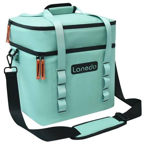 Lisa Lunch Soft Cooler 20/36 Can, Insulated Bag Portable Ice Chest Box for Lunch, Beach, Drink, Beverage, Travel, Camping, Picnic, Car, Trips, Cooler Leak-Proof - color: 20 Can light green