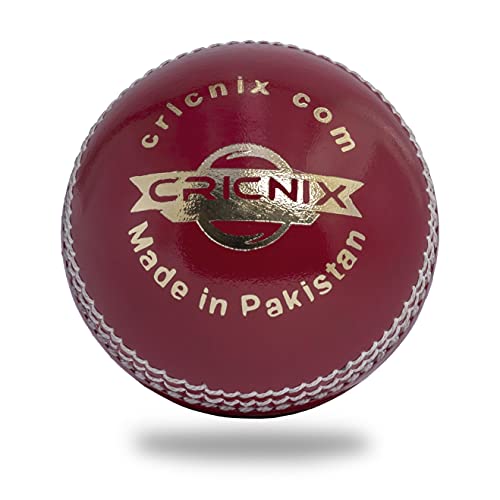 Gold Cricket Ball - 5oz Leather Ball for Cricket Net | Red Ball for Junior Sport Game - size: 3-Pack