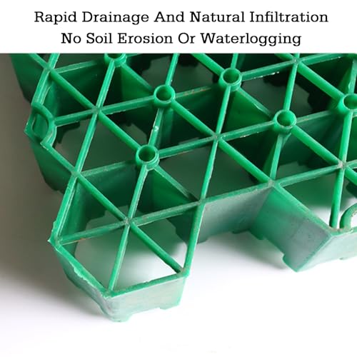 Plastic Ground Stabilization Grid for Outdoor Grass and Gravel Reinforcement Durable Lawn Support HeavyDuty Mesh Pavers for Driveways and Pathways - size: 7cm-16 pieces