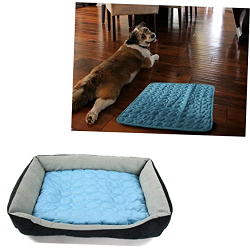 BESPORTBLE Pet Cooling Mat Comfortable Heat Dissipation Pad for Dogs and Cats Soft and Breathable Design for Cozy Rest for Home Use - size: 100*70*0.3cm