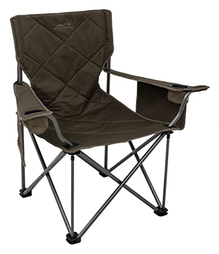 ALPS Mountaineering King Kong Camping Chairs for Adults with Mesh Cup Holders and Pockets, Built Durable and Reliable with Compact Foldable Steel Frame - color: Clay