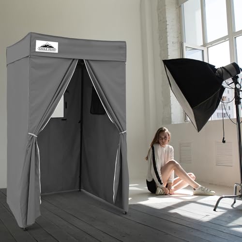 EAGLE PEAK Flex Compact 4x4 Pop-up Canopy Changing Room, Portable Privacy Dressing Room for Indoor Fashion Photoshoots, Camping, or Pool, Dark Gray - color: Dark Gray, size: 4x4 ft