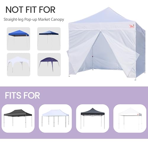 Tradesparker 10x10 Pop up Canopy Sidewall Kit Only, 3 Sidewalls & 1 Doorwall Removable Zipper End Fit for Commercial Instant Tent Canopies,NOT Excluding Top and Frame,Red - color: Red, size: 10ft*4