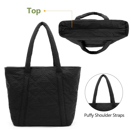 Fasrom Insulated Cooler Tote Bag Holds 30 Cans, Large Leakproof Grocery Bag with Zippered Top, Soft Sided Shopping Bag for Groceries, Food, Drinks, Suitable for Beach, Picnic and Outdoor Use, Black