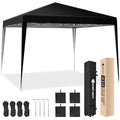 Yesker 10x10 Pop Up Canopy Tent UPF 50+ Waterproof Outdoor Canopy Portable Folding Easy Setup Gazebo Adjustable Height Instant Sun Shade Tent with Wheeled Bag for Events Parties Camping Patio, Black - size: 10x10FT Black