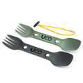UCO Utility Spork 3-in-1 Combo Spoon-Fork-Knife Utensil - color: Green/Charcoal
