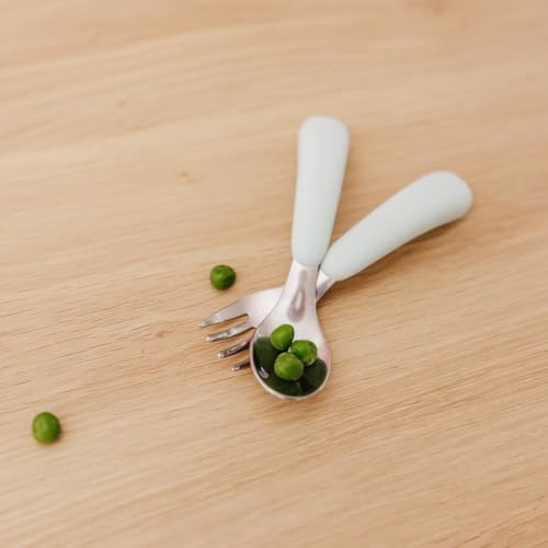 OXO Tot On-The-Go Fork and Spoon Set - Opal - color: Opal