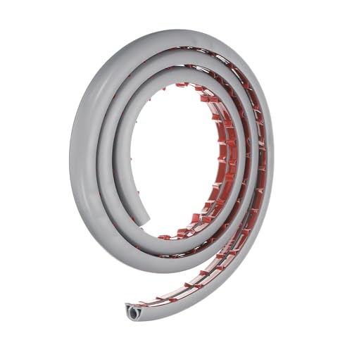 HARFINGTON 4ft Cord Cover Floor W0.3 x H0.3 Inner Channel PVC Hide Extension Cable Floor Wire Hider Wire Covers Protector for Prevent Cable Trips Cables Management, Grey - color: Grey, size: W0.3"xH0.3"x4ft