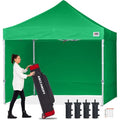 ABCCANOPY Easy Pop Up Canopy Tent with Sidewalls 10x10 Commercial -Series - color: kelly green, size: 10X10