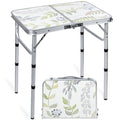 REDCAMP Camping Table 2ft,Portable Picnic Table Adjustable Height Small Card Table Aluminum Foldable Lightweight with Carry Handle for Outdoor Indoor Hiking Camp BBQ Beach - size: 2ft