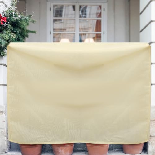 2 Pcs 47" x 70.8" Raised Garden Bed Cover for Winter Large Plant Covers Freeze Protection with Zipper Drawstring Frost Cloth Blanket Protection Box Bags for Garden Outdoor Plants Bush - size: 47 × 24 x 70.9 in