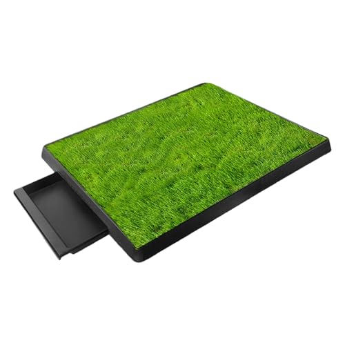 Artificial Grass Dog Pee Pad with Tray,Washable 3-Layer Puppy Training Pad for Indoor Use Training in Assorted Size Indoor Dog Toilet - color: Large1, size: B