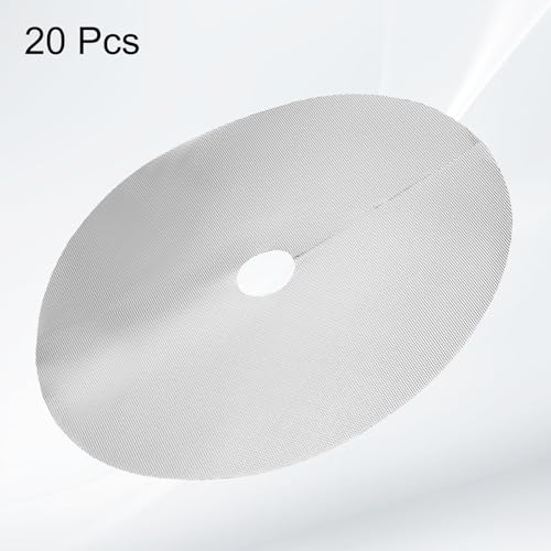 HARFINGTON 20pcs Tree Mulch Ring 16.5 Inch Non-Woven Round Tree Protector Weed Barrier Mat Plant Cover Rings for Weed Grass Control Root Protection, Silver - size: 16.5