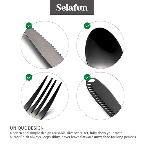 5-pieces Travel Set with Case Portable Silverware Utensils Set for work, Stainless Steel Reusable Flatware Set Cutlery Set for Camping Picnic Hiking Office, (matte black, 5.9) - color: Matte Black, size: 5.9 inch