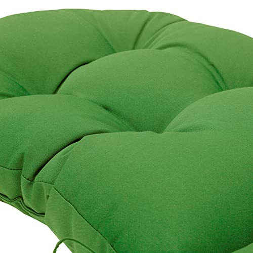 QILLOWAY Outdoor High Back Chair Cushion for Adirondack, All Weather Rocking Chair Cushions Thick Padded Replacement for Patio Furniture,Green - color: Green
