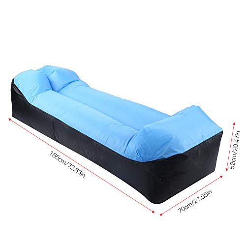Keenso Air Bed, Oxford Cloth Camping Inflatable Sofa Outdoor Bag Ultralight Beach Camping Travel Sleeping Bag Air Bed Lounger Chair