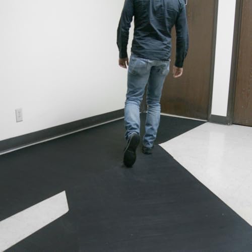 Rubber-Cal 03_167_W_RC_06 Ramp Cleat Non-Slip Outdoor Rubber Floor Mats, 0.13 inch Thick X 3ft X 6ft, Black - size: 72"L x 36"W x 0.1"Th