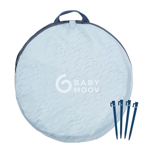 Babymoov Anti-UV Baby & Toddler Beach Tent UPF 50+ Sun Protection with Pop Up System for Easy Use & Transport, Blue Waves (Summer 2025 Edition) - style: Blue Wave Tent