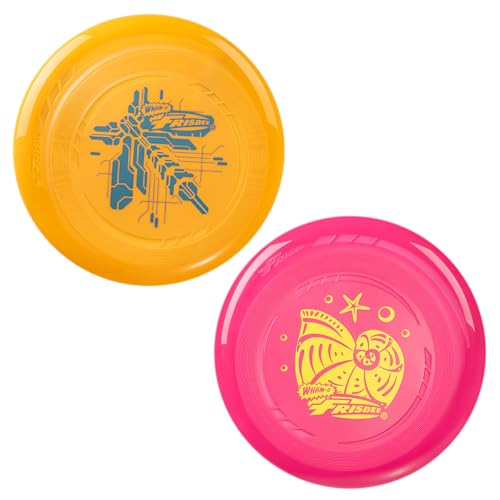 Frisbee Go Flying Disc, 9 Inch Lightweight Sports Disc for Beginners Outdoor Beach Backyard Lawn Park Camping Family Activity Game - 70g - color: V23-2PACK