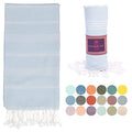Beach Towel 100% Cotton Turkish Beach Towel Adult 38x70 Inch Pre-washed Absorbent Extra Large|Sand Free Quick Dry BathTowels|Lightweight Blanket|Travel Cruise Camping Spa Gym Yoga Towel|Baby blue - color: White Lightblue