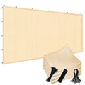 90% 8x15ft Sun Shade Cloth for Outdoor Deck Backyard Patio Garden Pergola Cover Canopy Beige - size: 90% 8x15ft