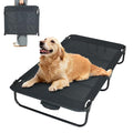 everfront Elevated Dog Bed for Large Pet with No-Slip Feet, Foldable Portable Washable Raised Bed for Indoor&Outdoor Camping Dog Cot, with Cooling Waterproof Breathable Mesh (Large, Black-Textilene) - size: Large-47"x31"x9"