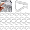 24 Pieces Transparent Clear Tablecloth Clips, Plastic Table Cloth Clips，Windproof Table Cover Holder Clamps，Table Cloth Holder for Christmas Home Wedding Party Indoor Outdoor Camping Picnic(24, Small) - size: Small