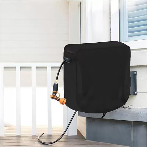 Garden Hose Reel Cover for Giraffe Tools AW50, Waterproof Outdoor Wall Mounted Hose Reel Protector with Drawstring, Dustproof Windproof Hose Storage Cover,A - color: A