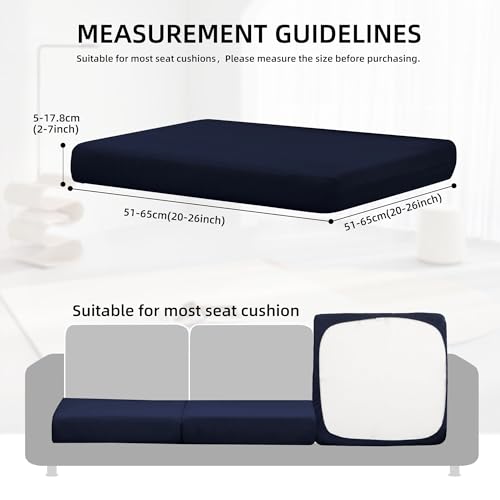 14Pcs Outdoor Cushion Covers, Patio Cushion Covers,Stretch Elastic Slipcovers, Replacement Washable & Reusable Furniture Protector for Patio Couch (Navy Bluey,Cover Only) - color: Navy Blue, size: 14Pcs-Solid color