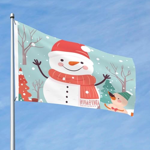 Merry Christmas Snowman Flag 2 X 3 Ft Double Sided Vertical Garden Flag Seasonal Holiday Banner With Brass Grommets Photo Backdrop Yard Flag For Outdoor Indoor Home Decor - color: Merry Christmas Snowman