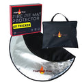 Fireproof Pros 36" Fire Pit Protector for Deck or Patio, Thick Heat Resistant Deflector, Triple Layer BBQ Mat - size: 36 Inch Diameter