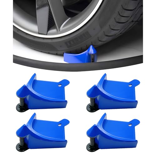 KVAEY 4 PCS Car Hose Guide, Durable Plastic Tire Hose Guide Preventing Stucking and Snagging Under Tires, Non-Slip Hose Guide for Car Wash Detail Fits SUV Pickup Truck RV ATV (Blue) - color: Blue