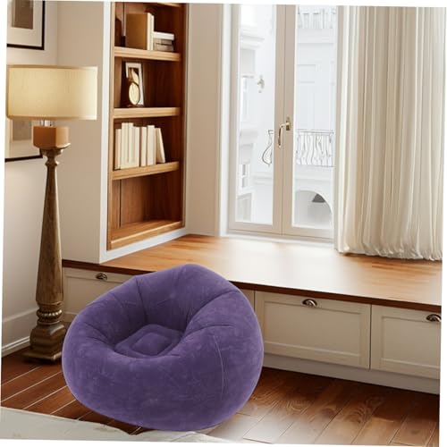 SOLUSTRE Inflatable Bean Bag Chair Portable Lazy Sofa Quick Setup for Living Room Bedroom Camping Includes Inflatable Pump and Compact Design for