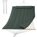 SUNCREAT Hammocks Replacement Hammock for Stand, 475 lbs Capacity, Two Person Backyard Hammock with Pad for Outside, Green Gray - color: Green Gray