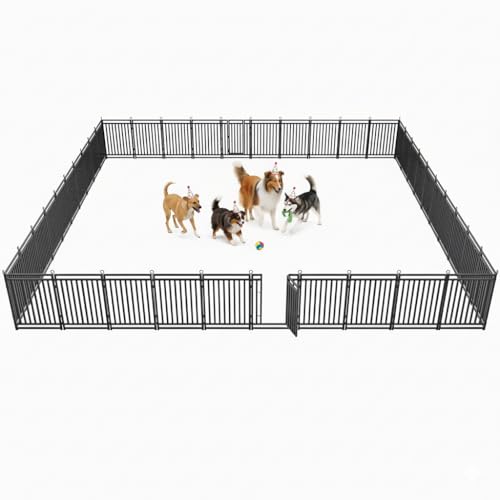 Thickened Dog Fence Durable & Sturdy Outdoor Yard Fence, 40" Height 40 Panels, Portable and Easy to Install – Ideal for Indoor & Outdoor Use, Compact Design for Pet Safety - size: 40" Height, style: 40 Panels