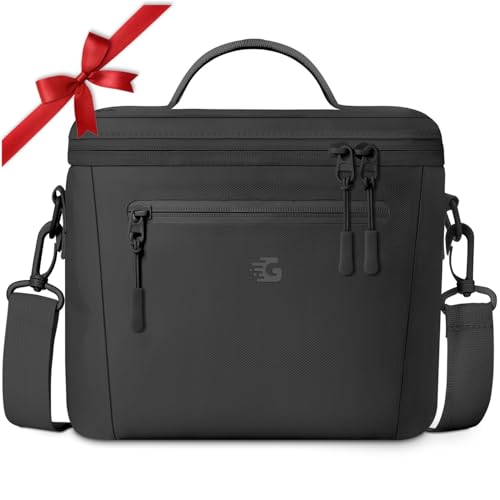 GLORIEROO Insulated Lunch Box Bag Women Girls - Waterproof Leakproof Lightweight Reusable Cooler for School Work Picnic - Back to School - color: Black, size: Small 8L