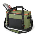 Tirrinia Large Cooler Bag Insulated, 48 Cans Leakproof Soft Camping Coolers, Portable Beach Cooler with Shoulder Strap for Picnic, Beach, Travel Road Trip - color: Green Black