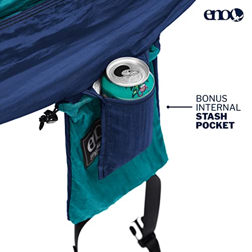 ENO, Eagles Nest Outfitters SingleNest Lightweight Camping Hammock - color: Seafoam | Navy