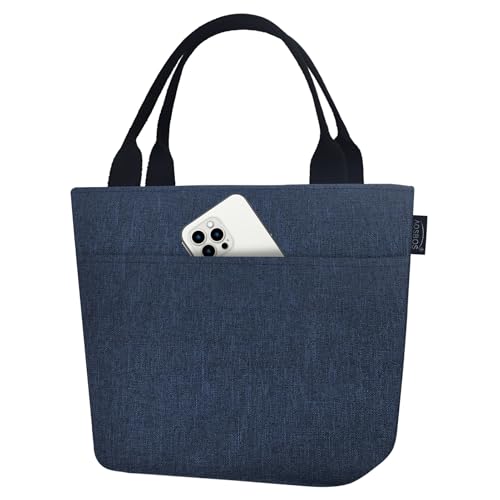 Aosbos Lunch Tote Bag, Insulated Lunch Box for Women, Leakproof Lunch Cooler Purse for Work, Blue - color: H. Classic Blue