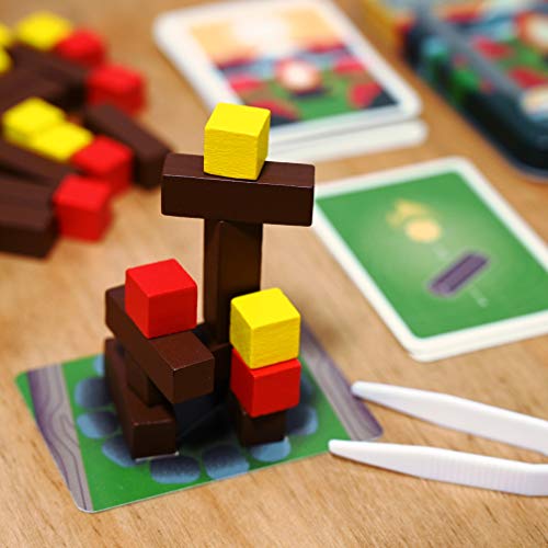Tinderblox Board Game by Alley Cat Games | Fast Paced Dexterity Stacking Game for All Ages | Compact Portable Family Game | 2–6 Players | Ages 6+ | 15 Minute Playtime