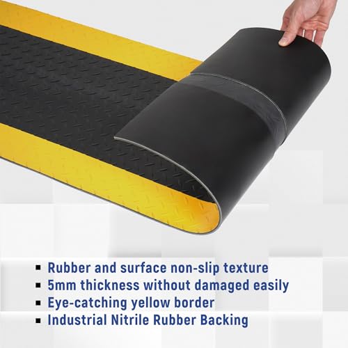 Rubber Cord Cover Mat 47.2in Cable Protector Mat Heavy Duty Grip Cord Hider to Avoid Cable Trips